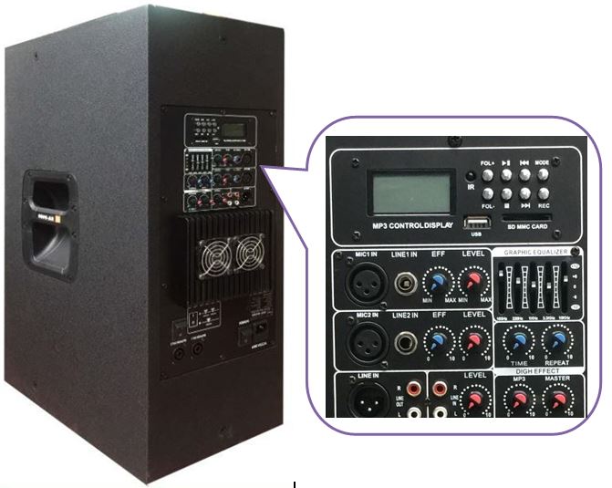 bảng điều khiển loa active